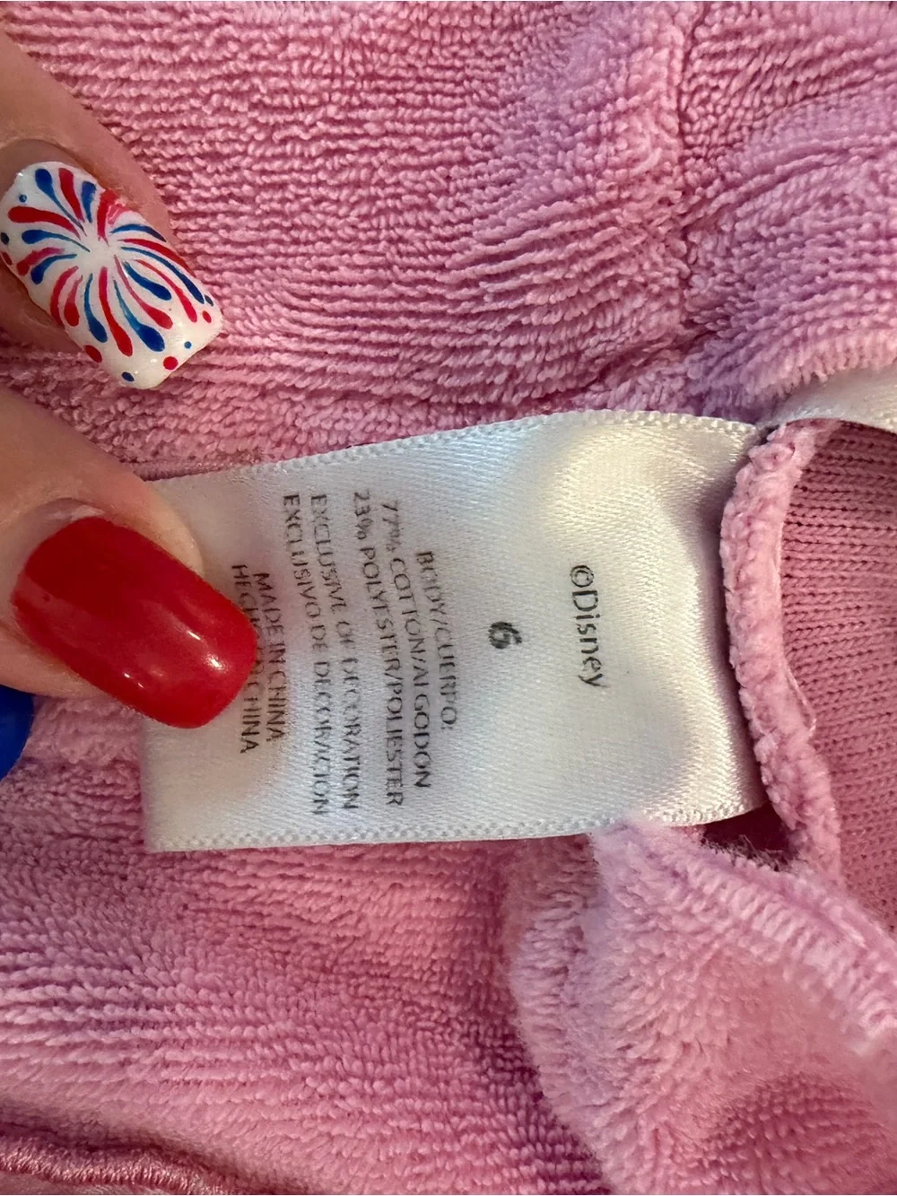 Disney Pink Girls Hooded Swim Coverup with Minnie Mouse Patch